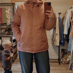Matix Pink Hooded Fleece-Lined Puffer
